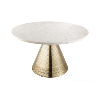 Tempo Coffee Table - Marble - L76.2 x W76.2 x H44.5 cm - White