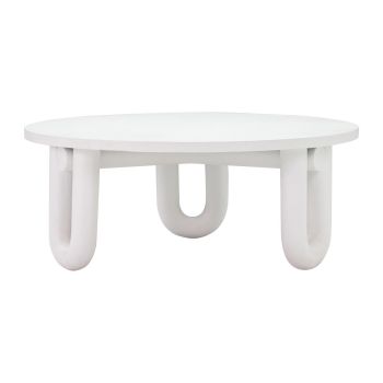 Tildy Coffee Table - Concrete - L100.1 x W100.1 x H40.4 cm - White