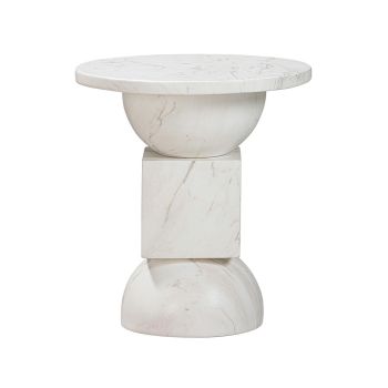 Chip Indoor / Outdoor Side Table - Concrete - L40.6 x W40.6 x H45.7 cm - Marble Print