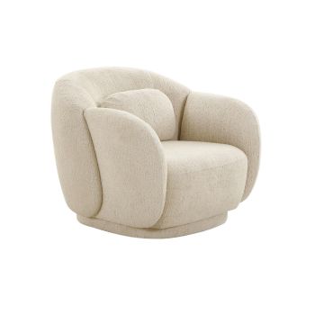 Misty Accent Chair - Boucle/Plywood - L89.9 x W88.9 x H72.9 cm - Cream
