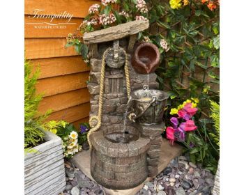 Rustic Jug Main Powered - Garden Water Feature. Outdoor Garden Ornament