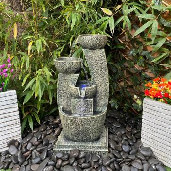 Medium Aztec Main Powered - Garden Water Feature. Outdoor Garden Ornament