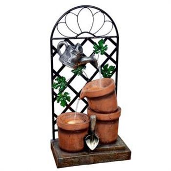 Trellis Pots Main Powered - Garden Water Feature. Outdoor Garden Ornament