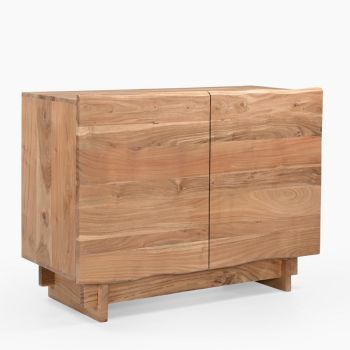 Davis Two Door Cabinet - Acacia Wood - L100 x W45 x H75 cm - Natural