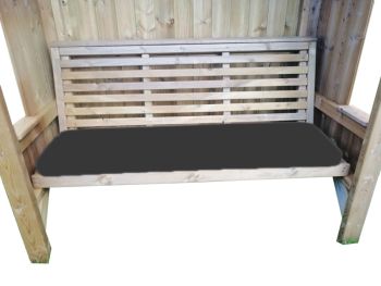 Luxury Piped Waterproof Seat Pads - Triple Grey Cushion - Outdoor Cushion for Garden Furniture