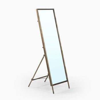 Rone Floor Stand Mirror - Iron - L153 x W46 x H7 cm - Brass