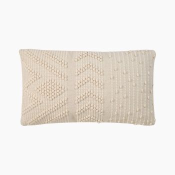 Rasa Cushion - Cotton - L55 x W35 x H1 cm - Off White