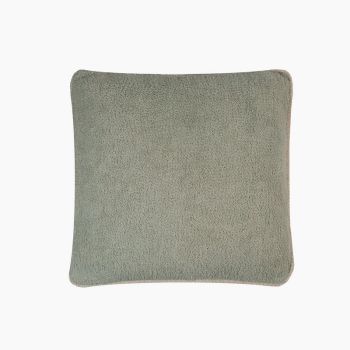 Plush Boucle Cushion - Feather Filler - L50 x W50 x H1 cm - Sage Green