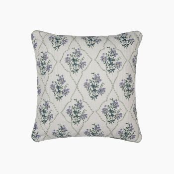 Lincoln Floral Cushion - Feather Filler - L50 x W50 x H1 cm - Off White