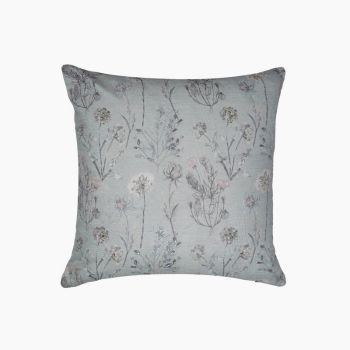 Isabella Cushion - Feather Filler - L50 x W50 x H1 cm - Pale Blue
