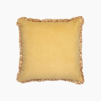Agatha Cushion - Feather Filler - L50 x W50 x H1 cm - Yellow