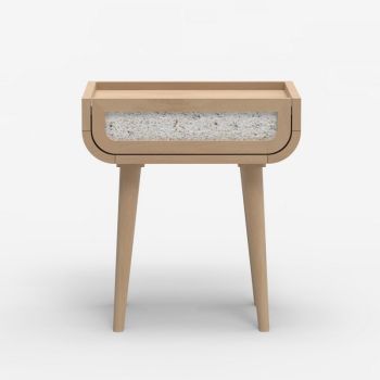 Oxy Side Table - Mango Wood/MDF/Veneer - L50 x W40 x H55 cm - Natural