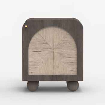 Jungle Side Table - Mango Wood/MDF/Jute - L50 x W40 x H60 cm - Ash Grey