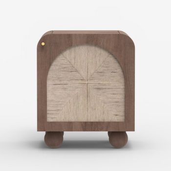 Jungle Side Table - Mango Wood/MDF/Jute - L50 x W40 x H60 cm - Walnut