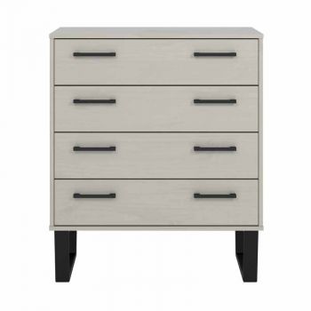 4 Drawer Chest of Drawers Grey Wax Finish