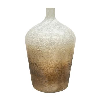 Verre Stem Frosted Vase - Glass - L20 x W20 x H29 cm - Gold