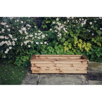 Multi Pack of 2 - Valley Trough XL - Timber - L39 x W120 x H32 cm - Garden Planter - Fully Assembled