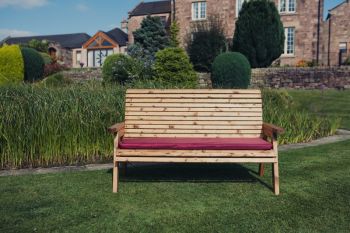 Valley 3 Seat Bench - Timber - L73 x W163 x H95 cm - Garden Furniture - Fully Assembly