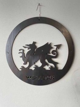 Welsh Dragon Welcome - Small - 295Mm