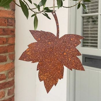 Falling Leaves with No Text - Bare Metal/Ready To Rust - W20 x H25 cm