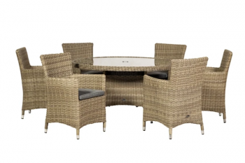 WENTWORTH 6 Seater Round Carver Dining Set 