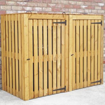 Wheelie 166 x 79 cm Dip Treated Double Bin Store