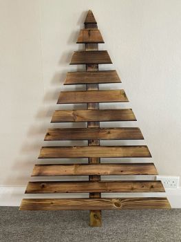 Decorative Wooden Christmas Tree - L5 x W50 x H60 cm