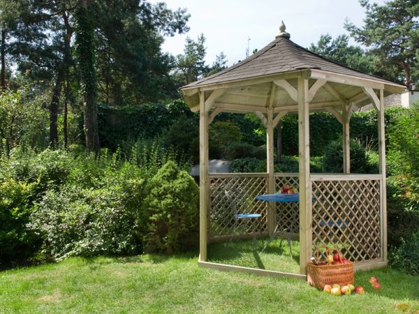 Vivaldi Gazebo (Medium - Trellis Infills) - L240 x W240 x H296 cm