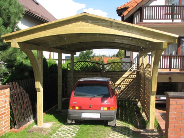 Nevada Single Carport - Pressure Treated Timber - L605 x W378 x H299 cm