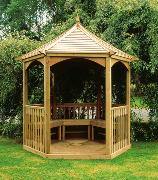 Brompton Large Gazebo - Pressure Treated Timber - L280 x W280 x H310 cm