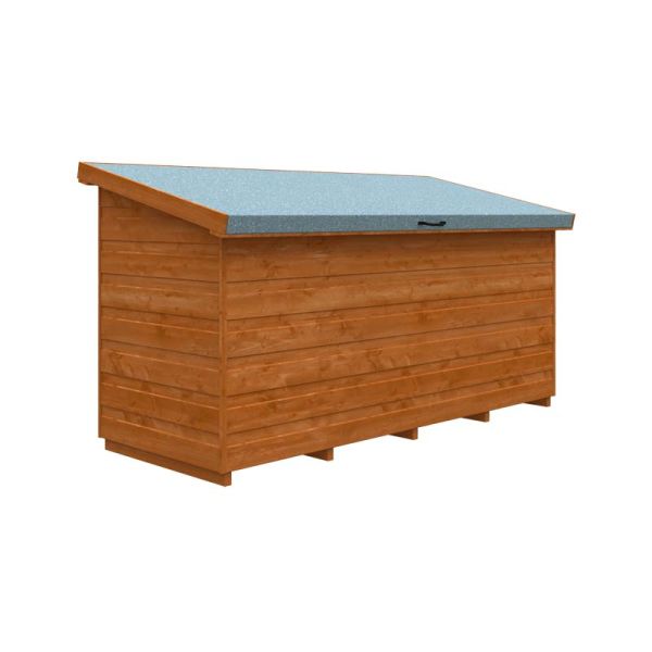 6x2.3 Tool Chest 12mm Shed - L175 x W67.5 x H97.5 cm - Solid Wood/Softwood/Pine - Burnt Orange