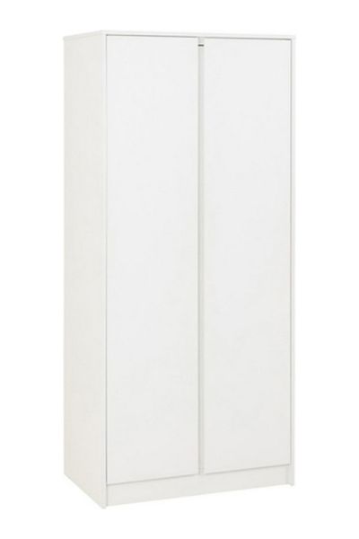 Malvern 2 Door Wardrobe - L50.5 x W80 x H180 cm - White