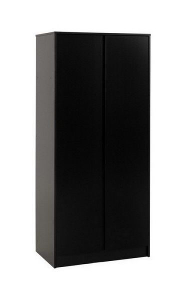 Malvern 2 Door Wardrobe - L50.5 x W80 x H180 cm - Black