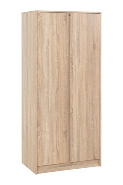 Malvern 2 Door Wardrobe - L50.5 x W80 x H180 cm - Sonoma Oak Effect