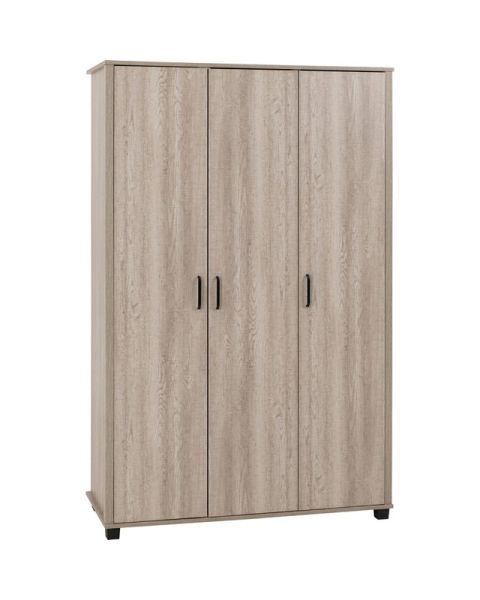 Oliver 3 Door Wardrobe - L52 x W120 x H190 cm - Light Oak Effect