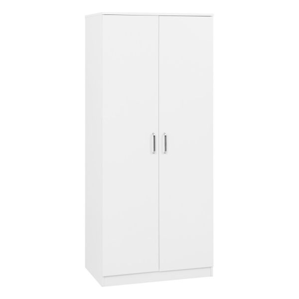 Dakota 2 Door Wardrobe - L48 x W75 x H175 cm - White