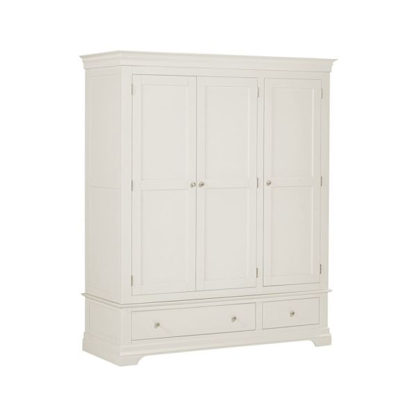 Bordeaux 3 Door Wardrobe - L63 x W162 x H193 cm - Ivory