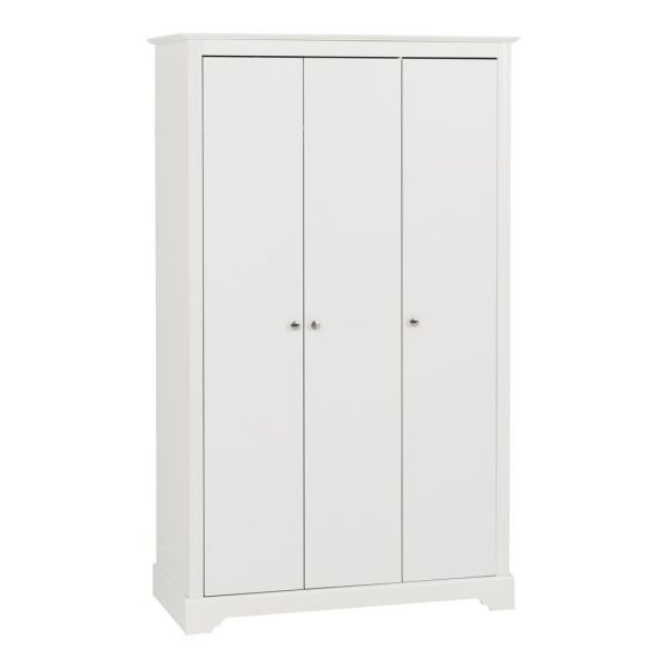 Stratford 3 Door Wardrobe - L54 x W112.5 x H188 cm - White