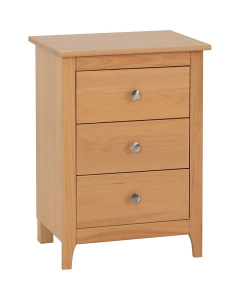 Oslo 3 Drawer Bedside - L35 x W46 x H63.5 cm - Antique Pine