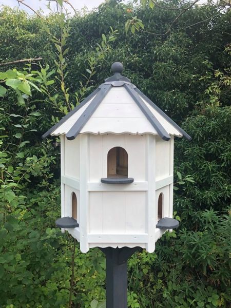 Hintlesham Dovecote, Traditional English Hexagonal Two Tier Nesting Box - Bird House For Up to 6 Pairs of Doves