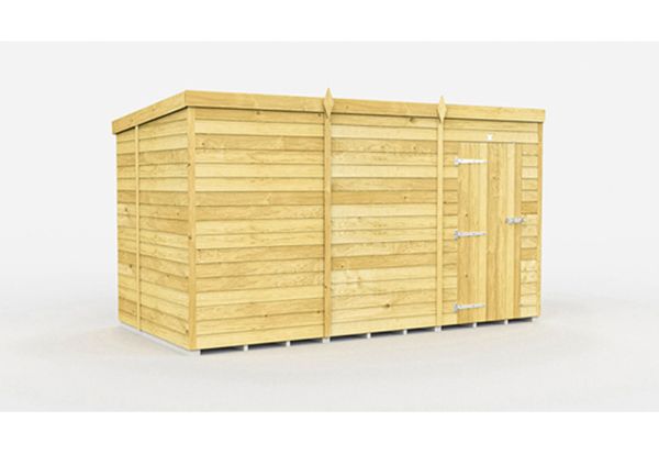 11 x 6 Feet Pent Shed - Single Door Without Windows - Wood - L178 x W329 x H201 cm