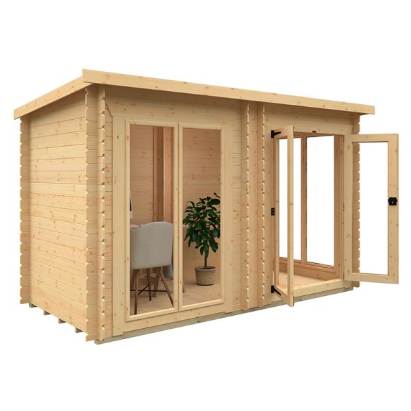 12x6 Astoria 19mm Flex - L350 x W175 x H217 cm - Solid Wood/Softwood/Pine - Natural