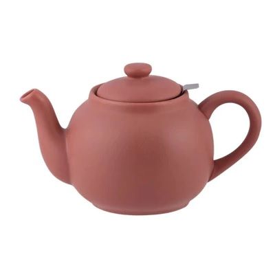 1.5L Teapot - Stoneware/Stainless Steel - L26 x W14.5 x H14.5 cm - Terracotta