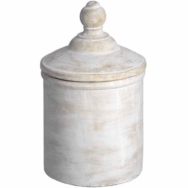 Large Antique White Cannister - kitchen storage