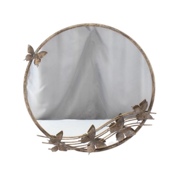Round Framed Mirror - Metal - L5 x W63 x H63 cm