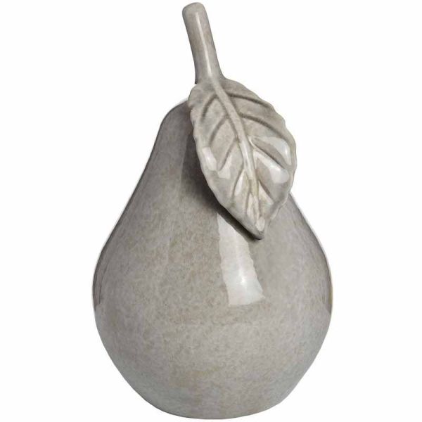 Antique Large Pear - Ceramic/Plastic - L28 x W17 x H17 cm - Grey