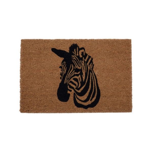 Filta Zebra Face Doormat - Textile - L40 x W60 x H2 cm - Brown