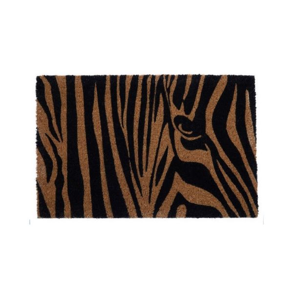 Filta Zebra Print Doormat - Textile - L40 x W60 x H2 cm - Black/Brown