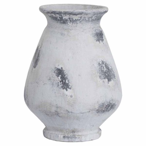 Naxos Large Antique White Vase - Ceramic - L32 x W32 x H43 cm - Stone