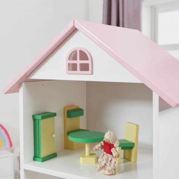 Fairy Dollhouse Bookshelf With Cupboard